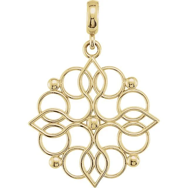 14KT GOLD DECORATIVE PENDANT