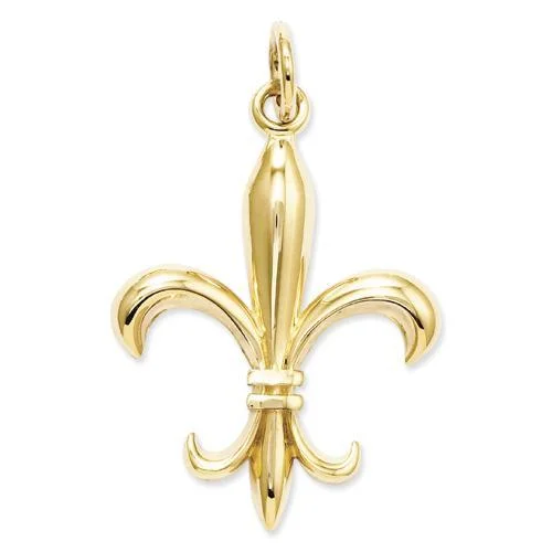 14KT Yellow Gold Fleur De Lis Charm