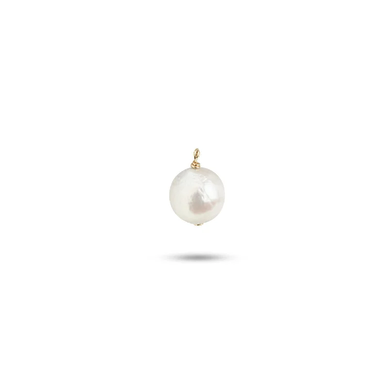 Rainbow 10K Gold Earring-Pendant w. Pearl