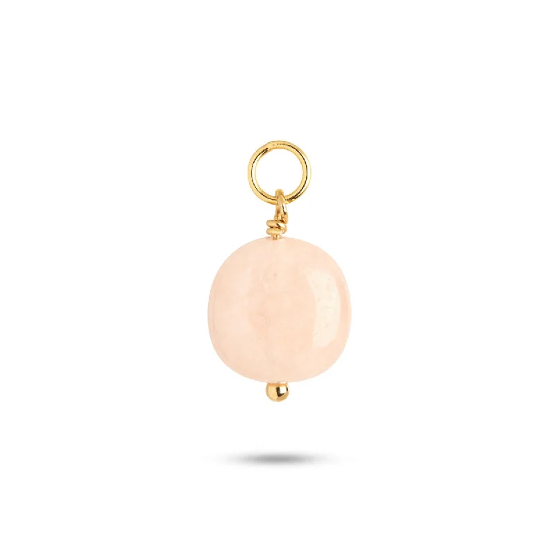 Archive 18K Gold Plated Earring-Pendant w. Morganite