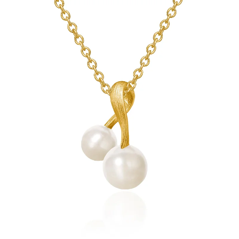 Vega 18K Gold Pendant w. Pearls