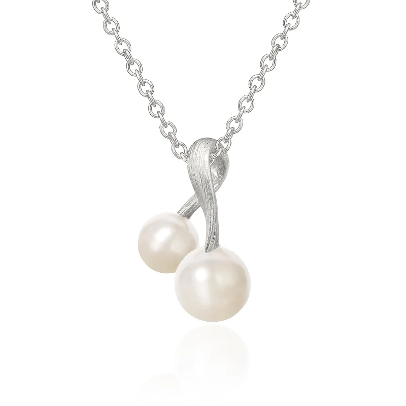 Vega 18K Silver Pendant w. Pearls