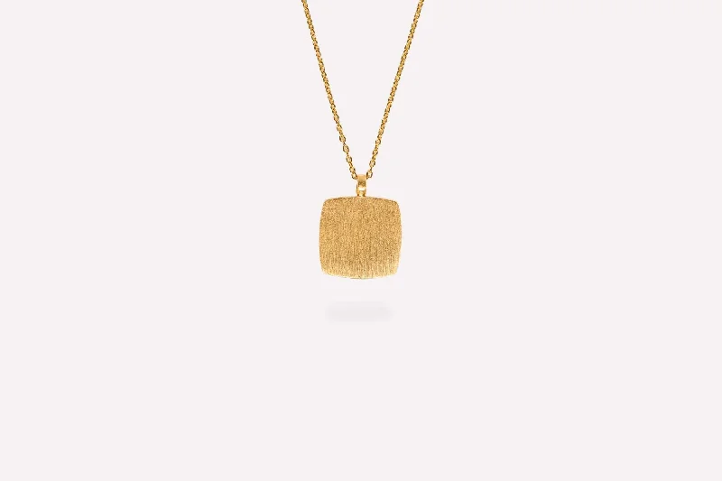 IX Cushion Gold Plated Pendant