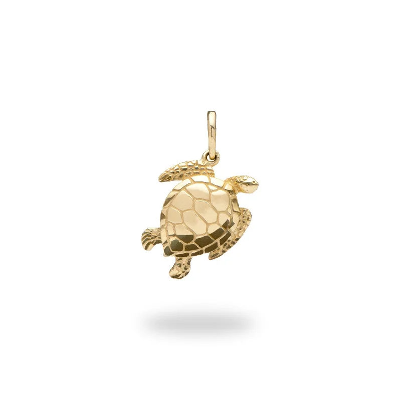 Honu Pendant in Gold - 18mm