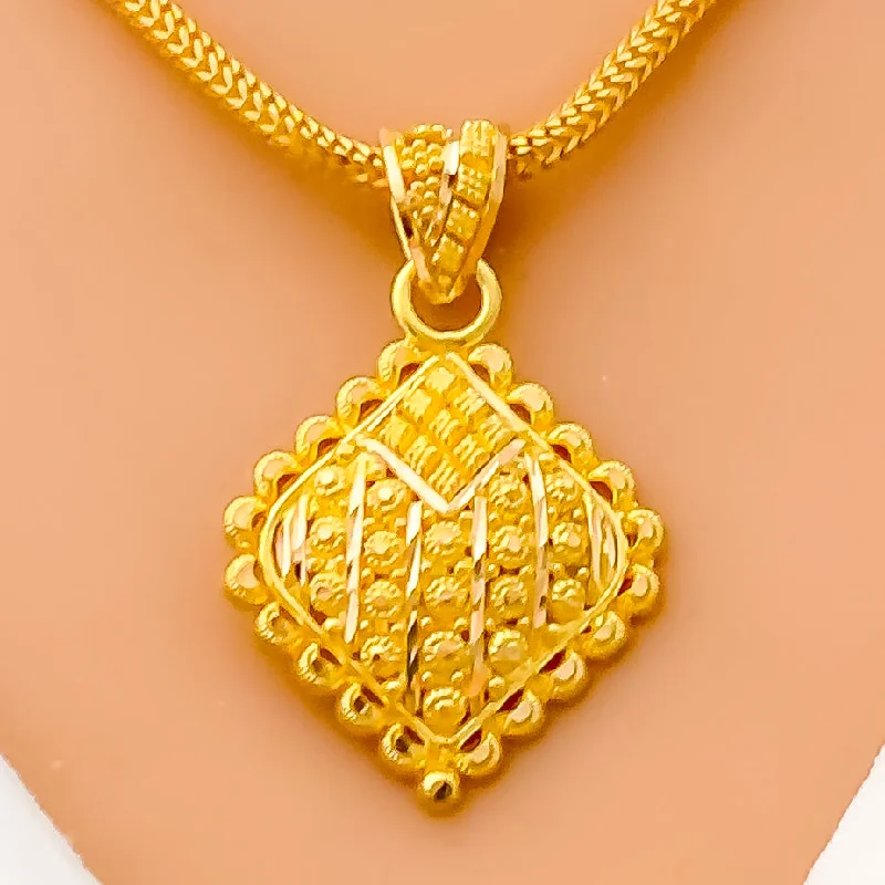 Jazzy Fine 22k Gold Pendant Set