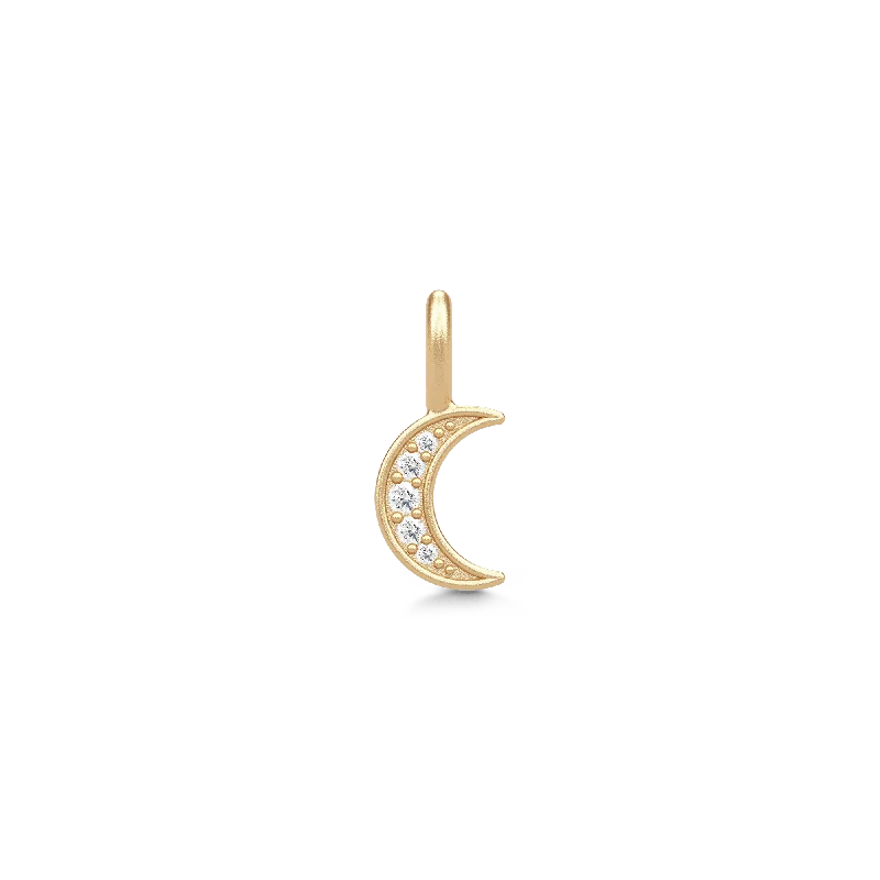 Moon Balance Gold Plated Pendant w. Zirconia