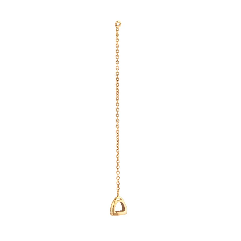 Fiontini 18K Gold Ear Pendant w. 2 Diamonds