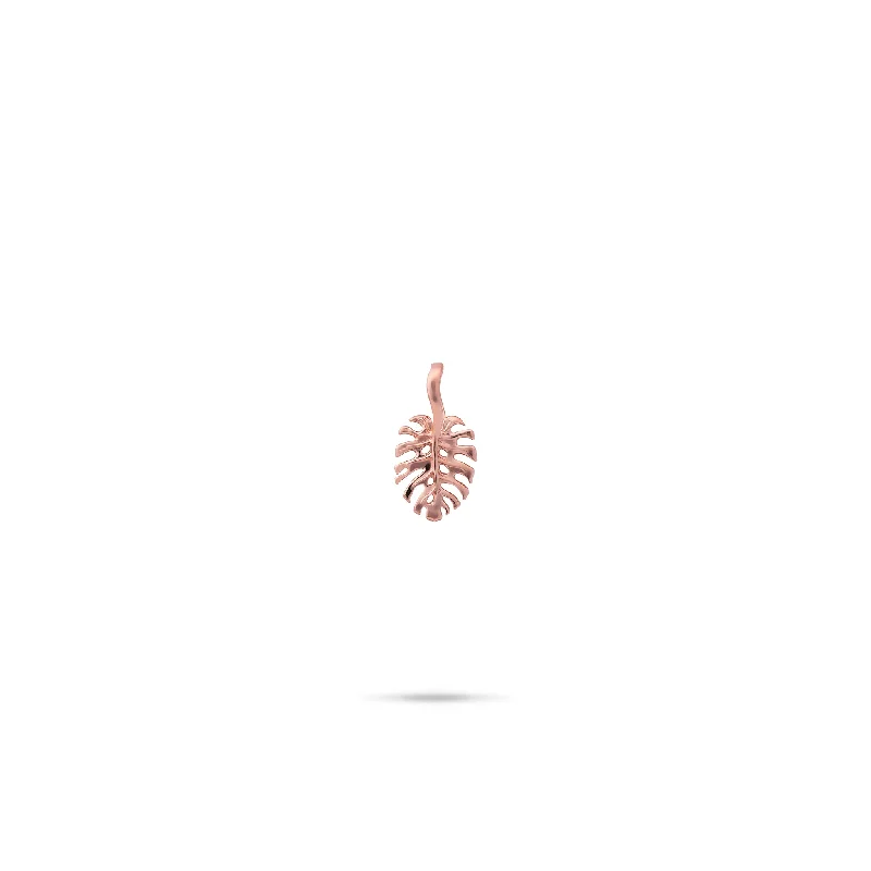 Monstera Pendant in Rose Gold - 13.5mm