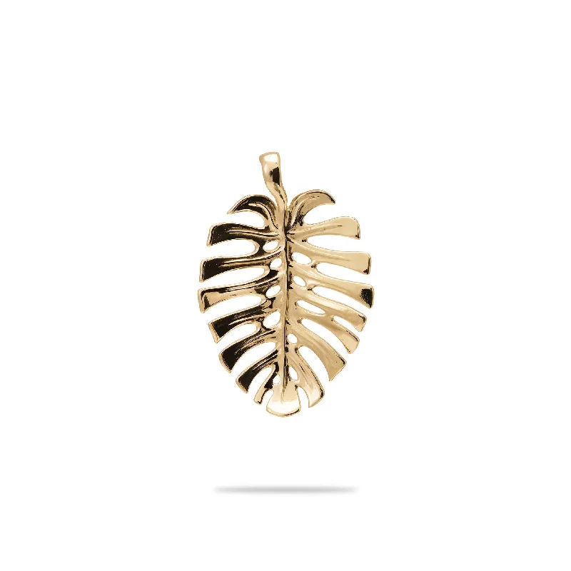 Monstera Pendant in Gold - 20mm