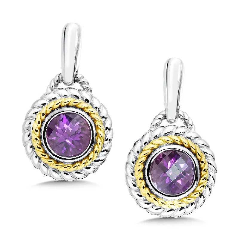 Amethyst Post Earrings