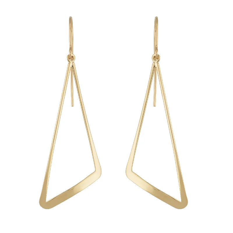 Flat Triangle Drop Earrings