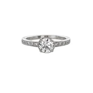 HIDDEN HALO DIAMOND RING WITH DIAMOND SHANK