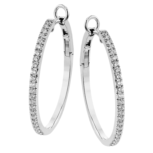 Hoop Earring in 18k Gold with Diamonds