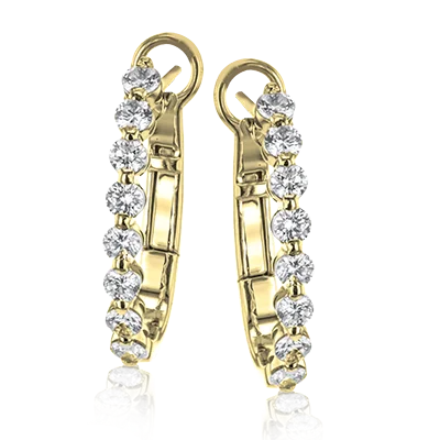 Hoop Earring in 18k Gold with Diamonds