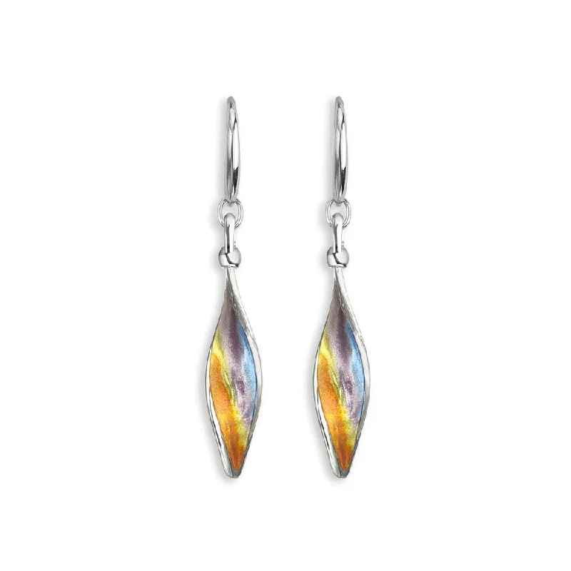 Sunset Aurora Wire Earrings. Sterling Silver