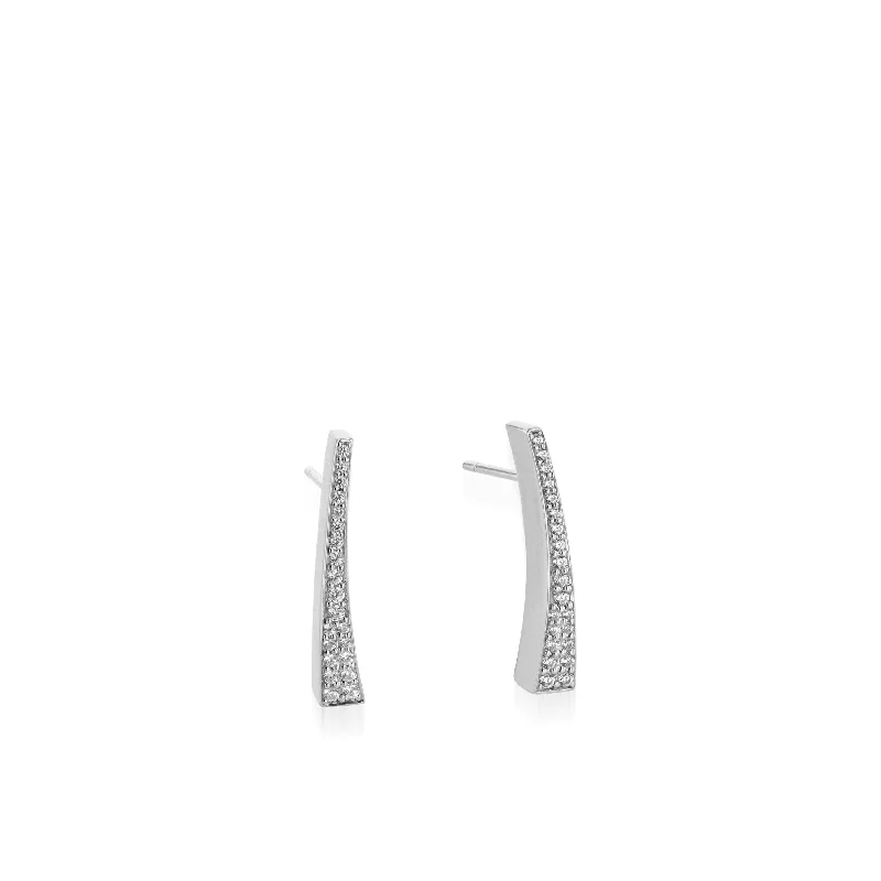 Orion Polar Pave Diamond Earrings