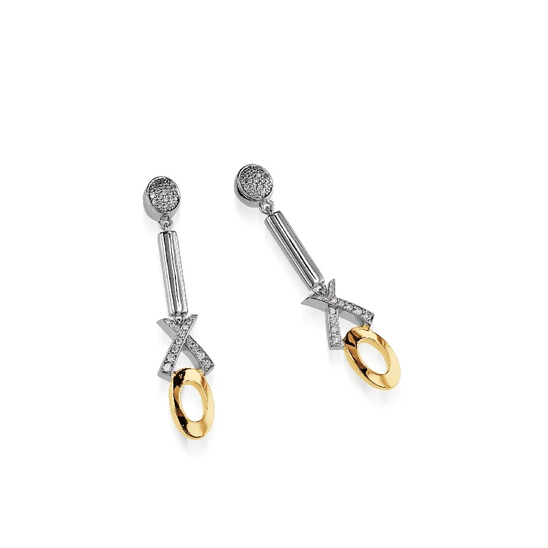 Paris X/O Diamond Dangle Earrings