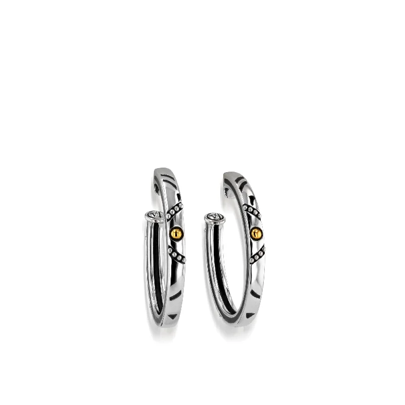 Solar Oval Hoop Earrings