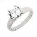 Solitaire Asscher 1 Ct Single Stone Cubic Zirconia Cz Ring