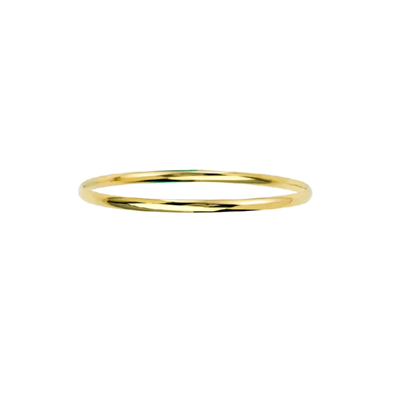 14k Gold Stackable Polished Slip-On Bangle