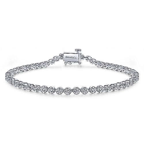 14K White Gold Diamond Bracelet