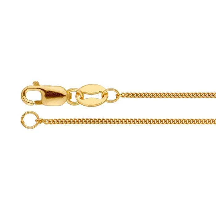 Yellow Gold-Filled 0.9mm Curb Chain Necklace