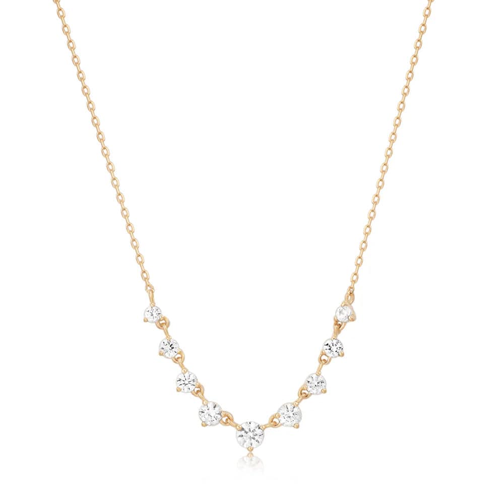 Rosamund Rose Cut White Sapphire Necklace