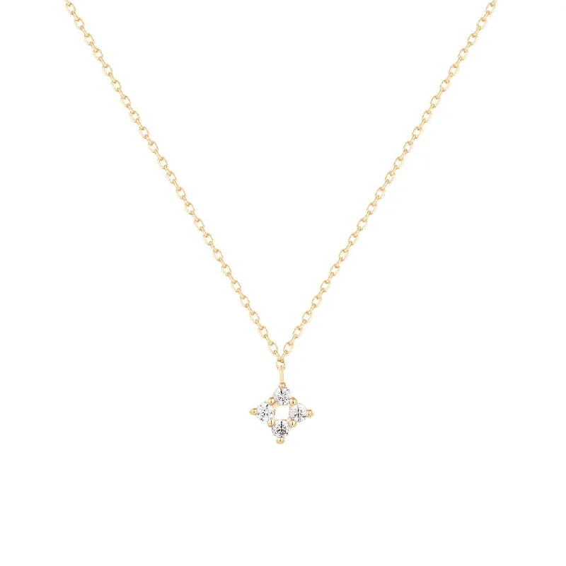 Leanne Natural Diamond Star Drop Necklace