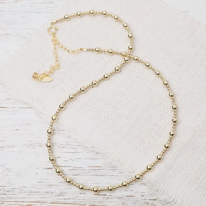 Angelina Gold Filled Bead Choker