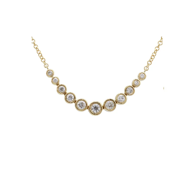 Bezel Set Diamond Necklace