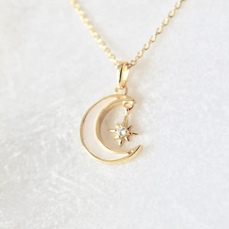 Crescent moon necklace