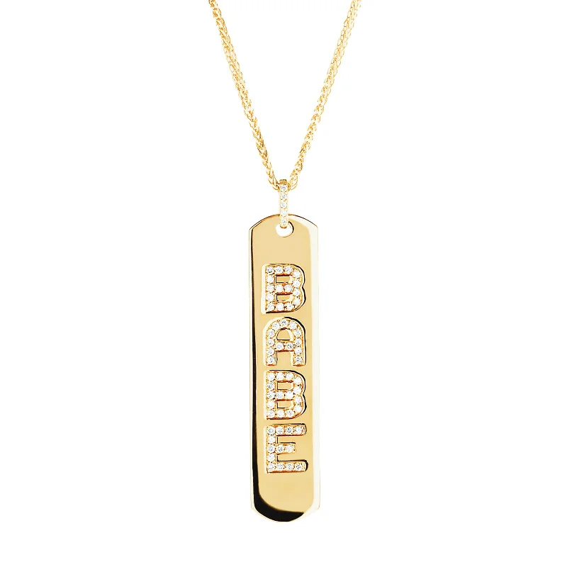 Custom Longtag Necklace - Yellow Gold