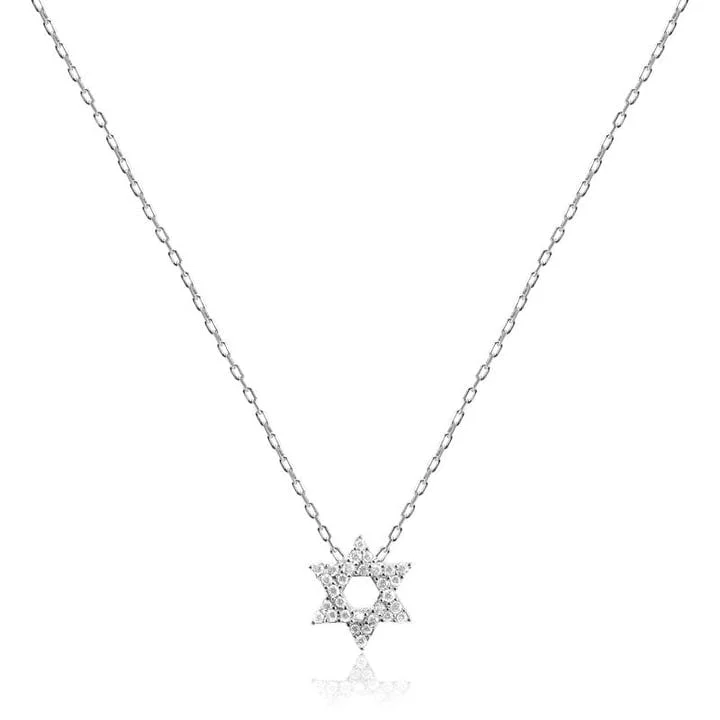 CZ Star of David Necklace