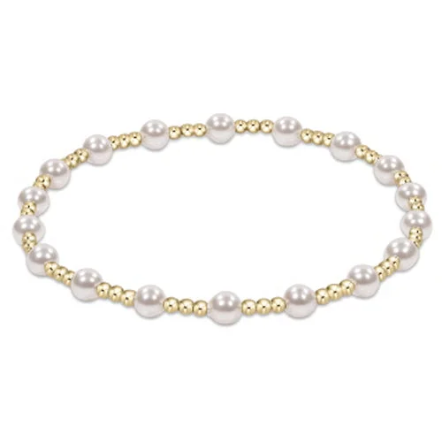 enewton egirl Classic Sincerity Pattern 4mm Bead Bracelet - Pearl