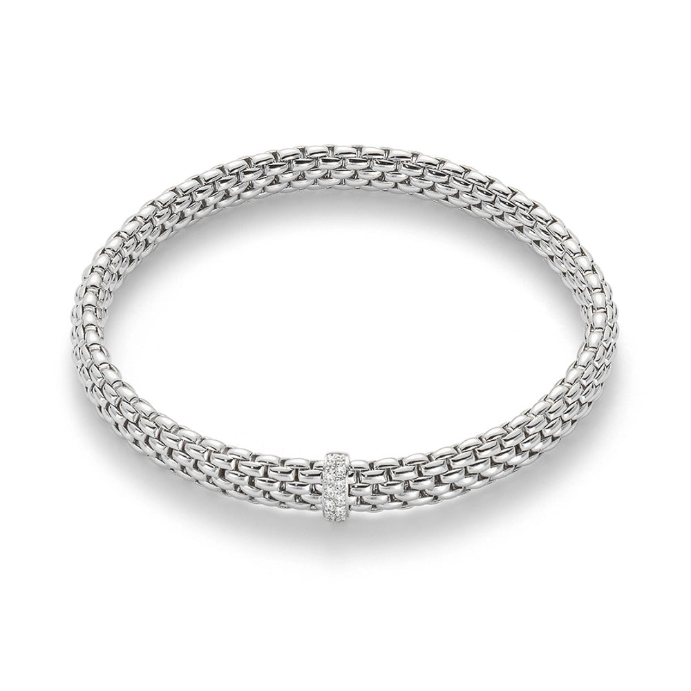 FOPE 18K White Gold Vendome Collection Diamond Bracelet, Medium Size