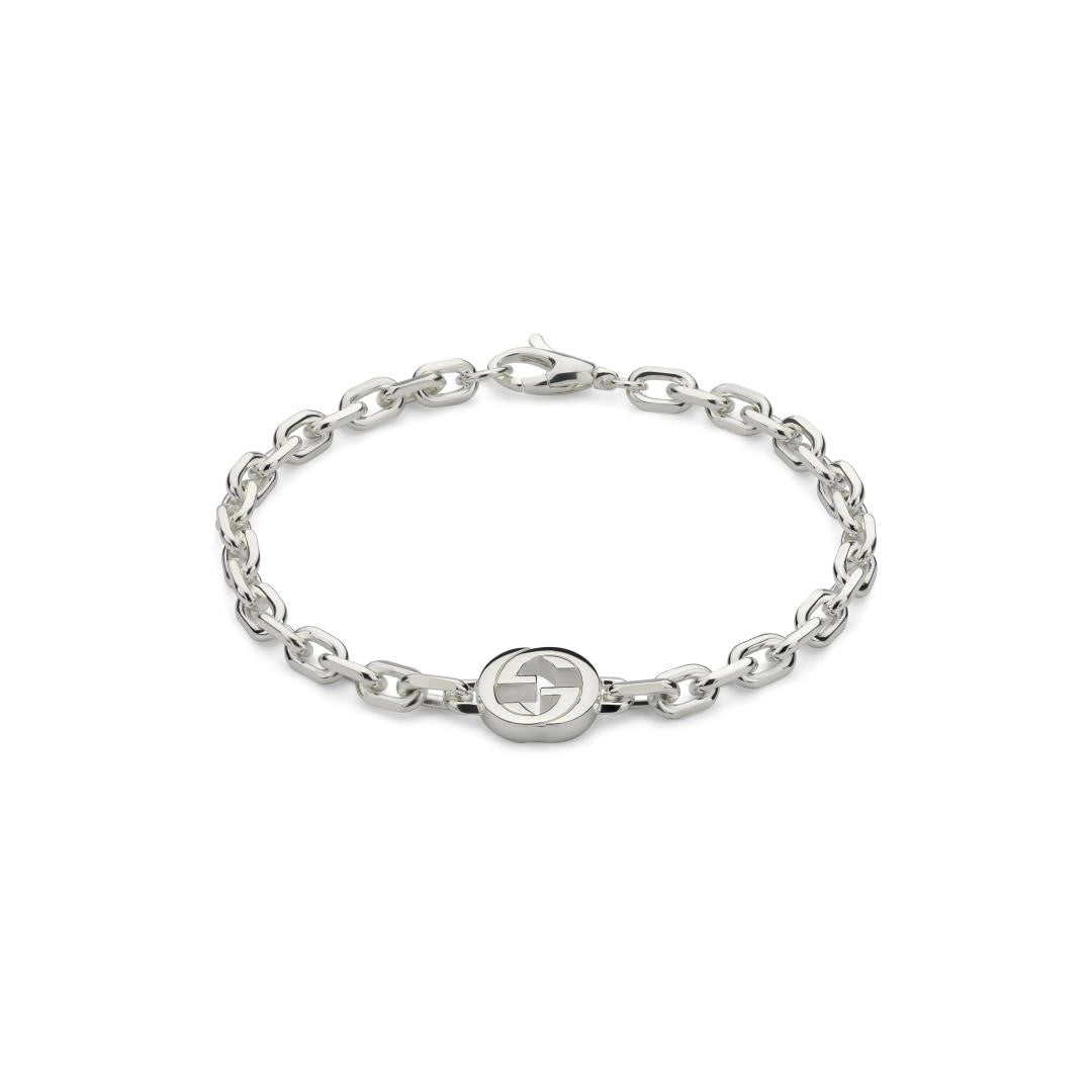 Gucci Sterling Silver Interlocking Bracelet