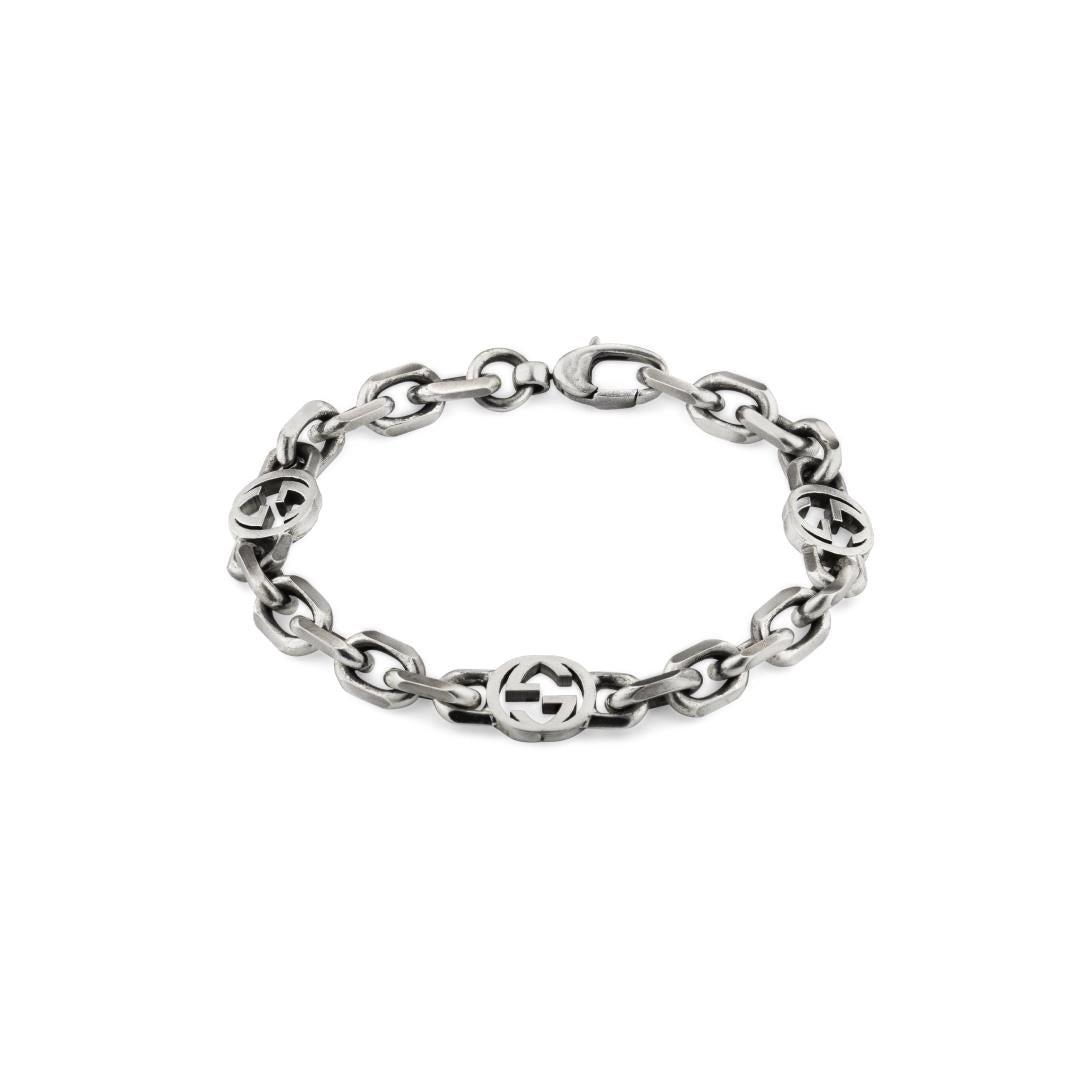 Gucci Sterling Silver Interlocking G Bracelet