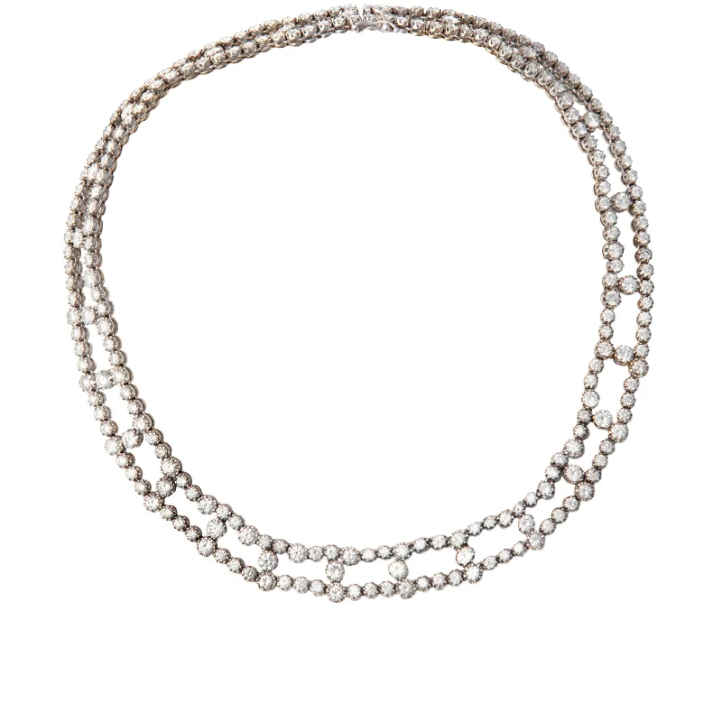 Double Strand Diamond Collar