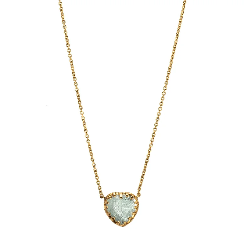 Valentina 'I Love NY' Button Necklace - Chambray