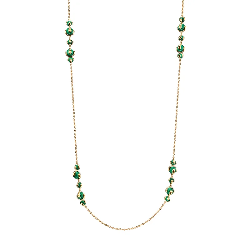 Cardan Cluster Necklace - Malachite