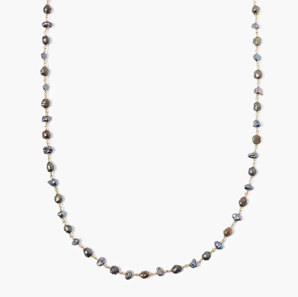 Santa Fe Necklace in Peacock Pearl