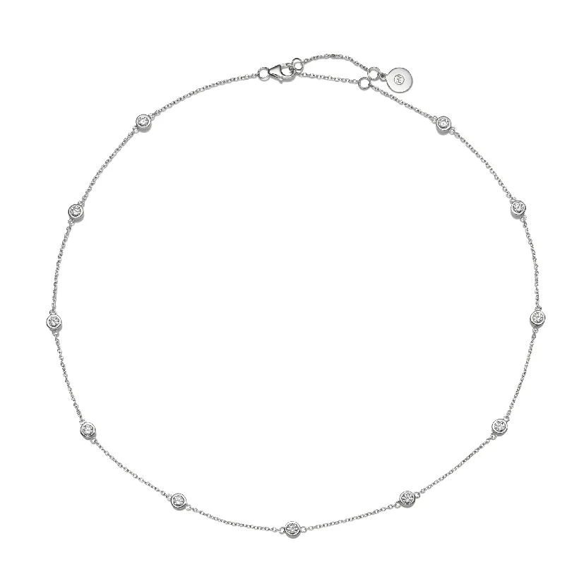 The Silver 'Diamonds' By The Metre Necklace