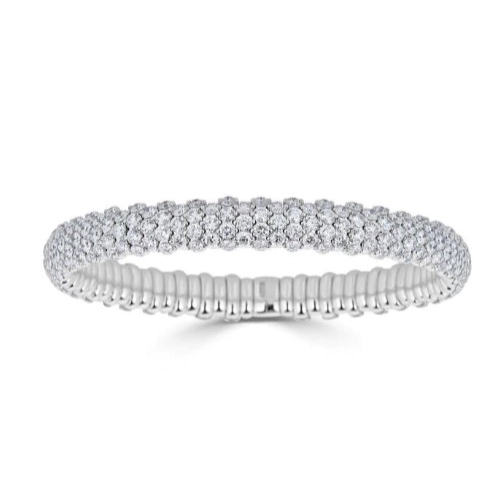 Zydo 18K White Gold Diamond Stretch Bracelet